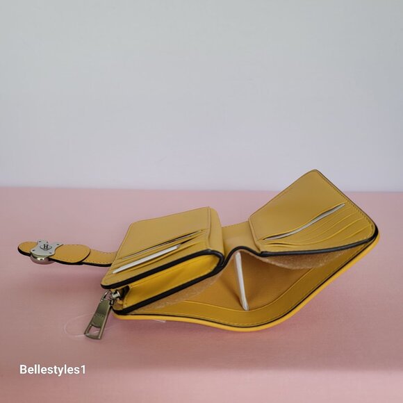 COACH Tabby Smooth Leather Medium Bifold Wallet – Canary color - Picture 12 of 16